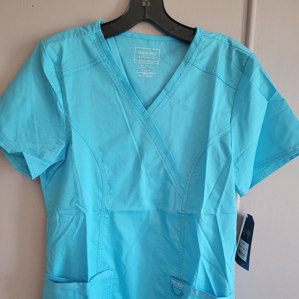 Small Mock wrap scrub top